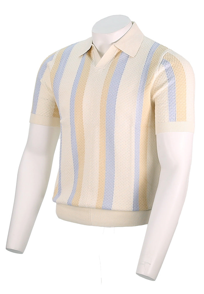 Polo texturizado de manga corta Stenstroms