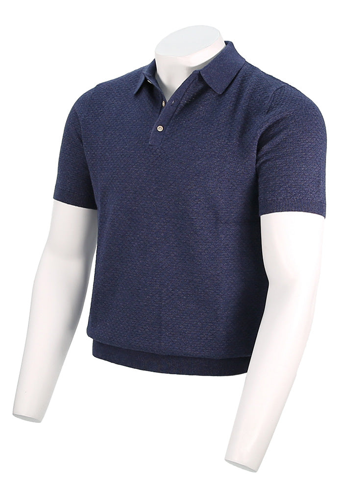 Polo texturizado de manga corta Stenstroms